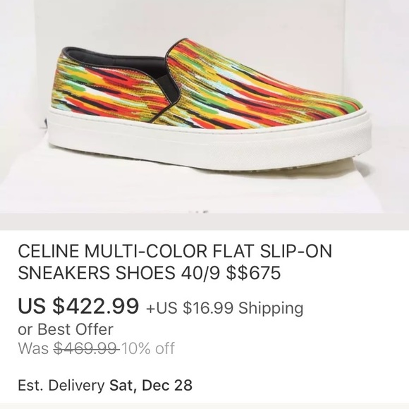 ❤HostPick X2💚Celine Multicolor Flat Sneakers - Picture 7 of 9